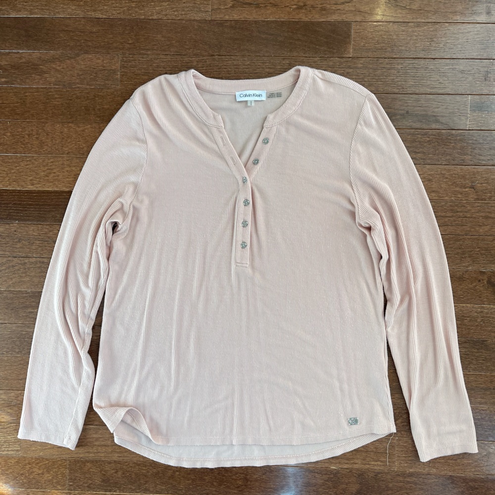 Calvin Klein Performance Ribbed Henley - Picture 2 of 7